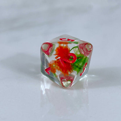 Red & Green Flora Dice