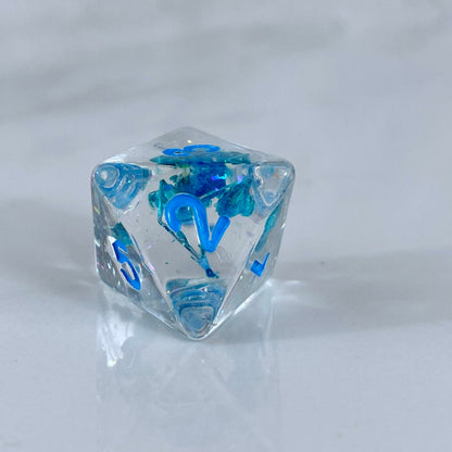 Blue Flora Dice