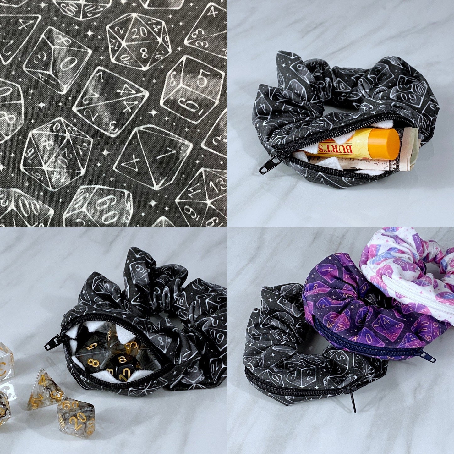 Galaxy Dice Mimic Scrunchie