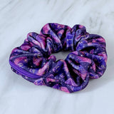 Velvet Galaxy Dice Zipper Stash Scrunchie