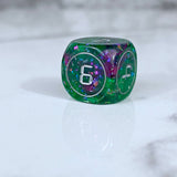 Back in Time Pink and Green Dice