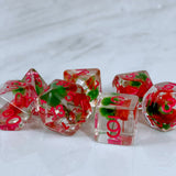 Red & Green Flora Dice