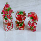 Red & Green Flora Dice