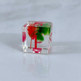 Red & Green Flora Dice