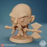 Dwarf Chibi Miniature, Dice Heads