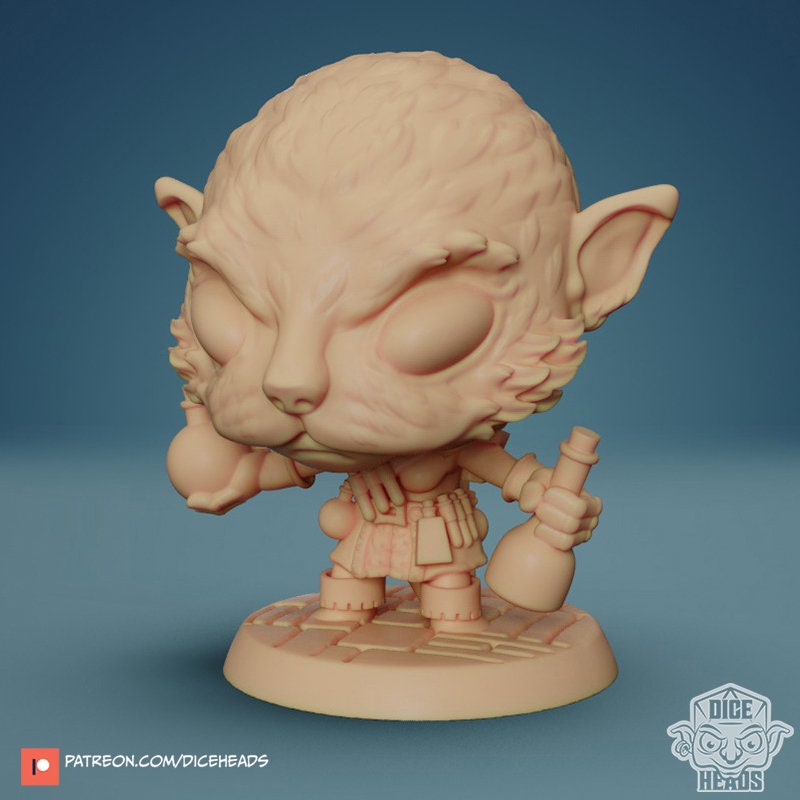 Tabaxi Alchemist Chibi, Dice Heads