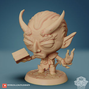 Tiefling Chibis, Dice Heads