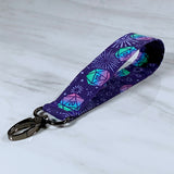 Purple Dice Wristlet Lanyard