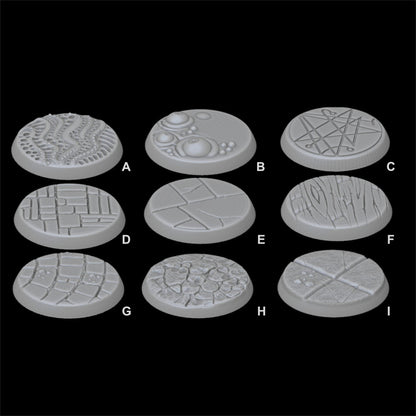 25mm Textured Bases from Dice Heads