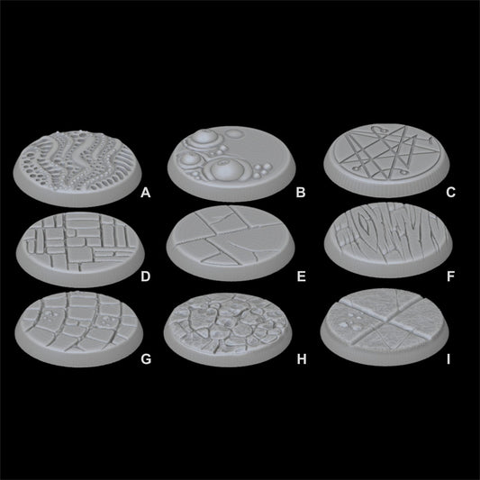 25mm Textured Bases from Dice Heads