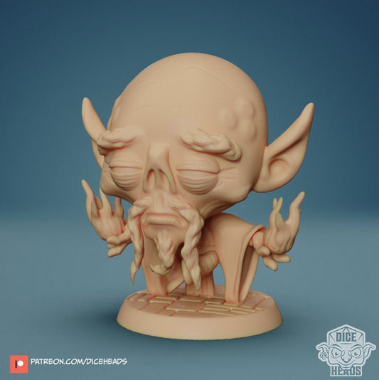 Gith Monk Chibi, Githzerai Monk, Dice Heads