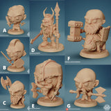 Dwarf Chibi Miniature, Dice Heads