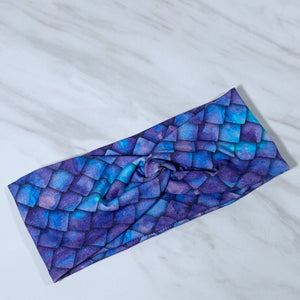 Purple Dragon Scale Knot Headband