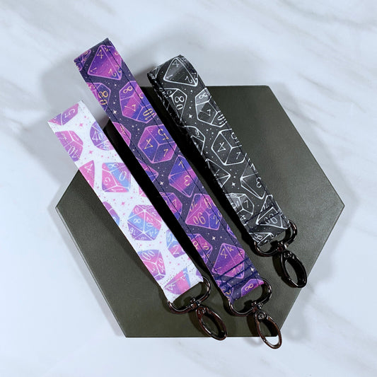 Galaxy Dice Wristlet Lanyard