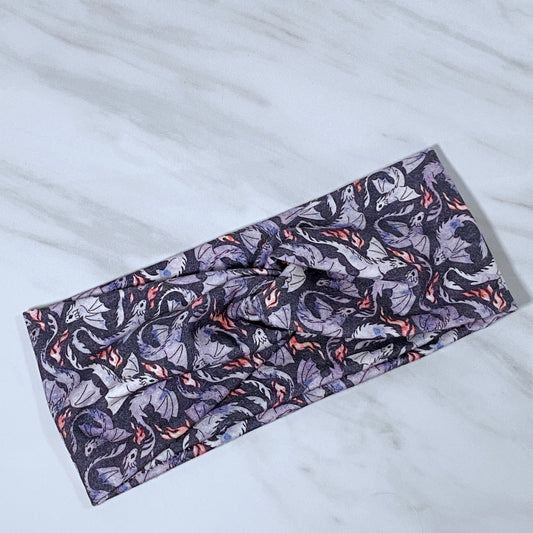 Purple Dragon Knot Headband