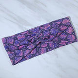 Purple Dice Galaxy Knot Headband