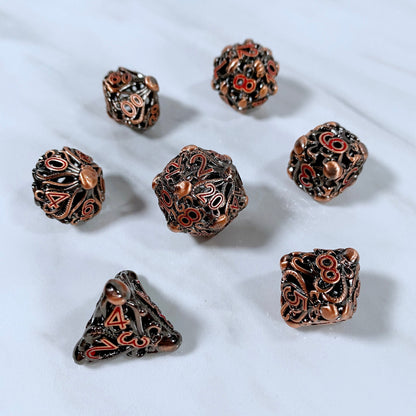 Cephalopod Dice, Copper and Red
