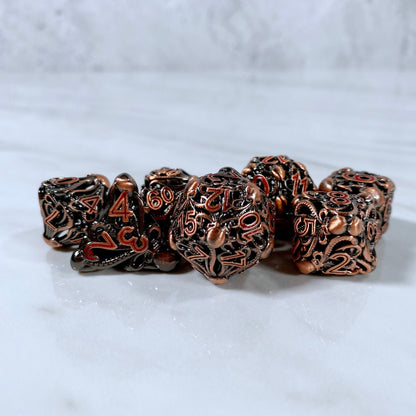Cephalopod Dice, Copper and Red