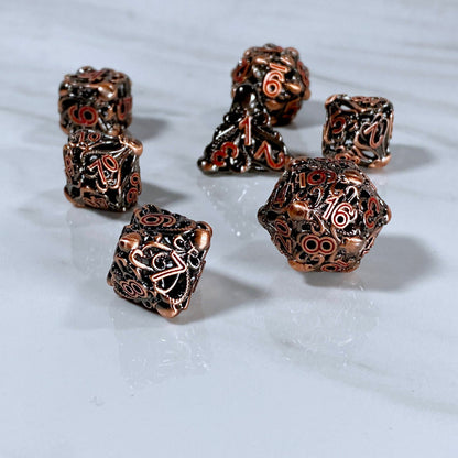 Cephalopod Dice, Copper and Red