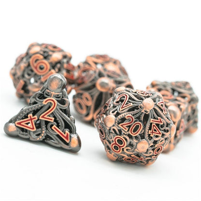 Cephalopod Dice, Copper and Red