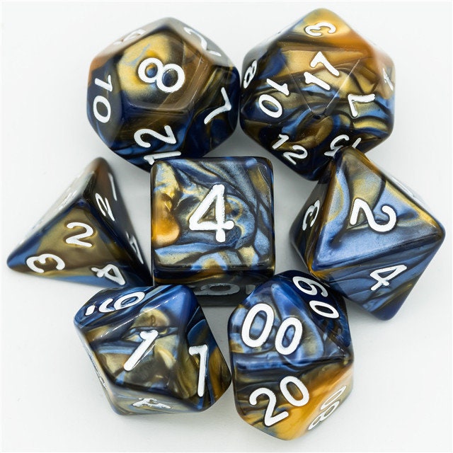 Fundamentals Blue & Gold Dice