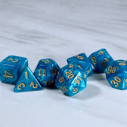 Fundamentals Turquoise Marble Dice