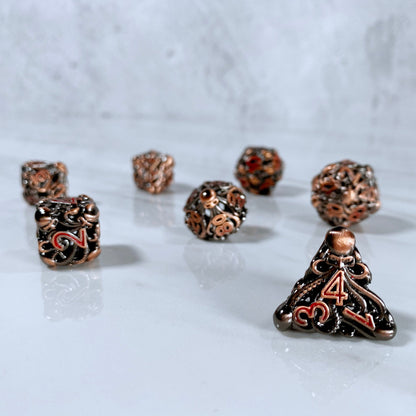 Cephalopod Dice, Copper and Red