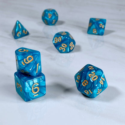 Fundamentals Turquoise Marble Dice