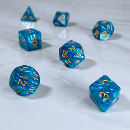 Fundamentals Turquoise Marble Dice