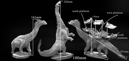 Long Neck Brachiosaurus and Platform,  Mini Monster Mayhem