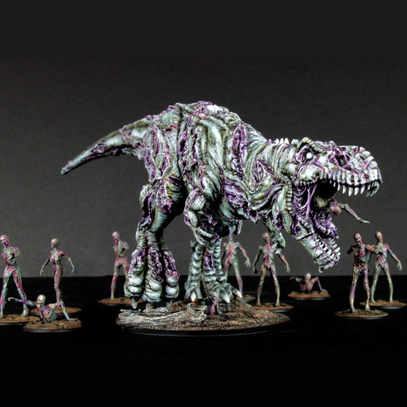 Zombie T-Rex and Zombies, Jurassic Tribe