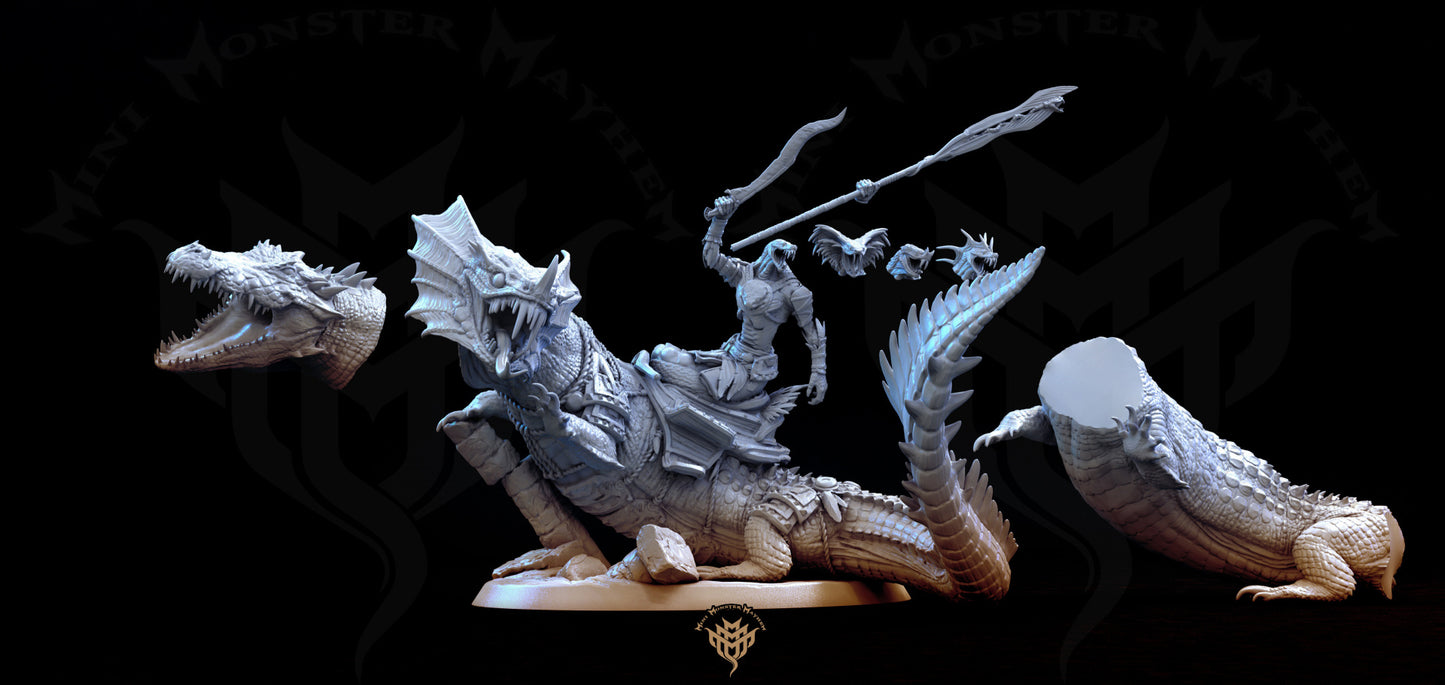 Serpentine Mount, Alligator, Mini Monster Mayhem